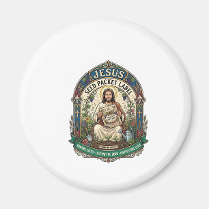 Aimant étiquette de paquet de graines de Jésus étiquette