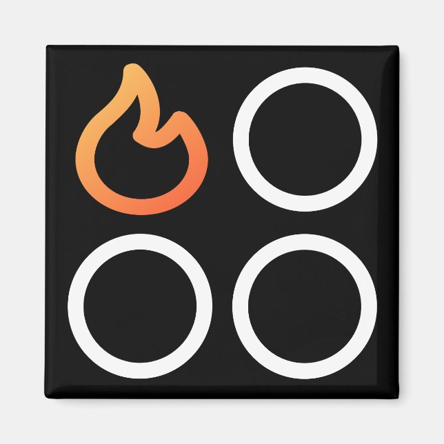 Aimant Étiquette du brûleur de position gauche du bouton  (Devant)