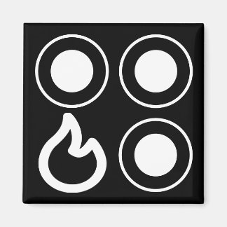 Aimant Étiquette du brûleur gauche avant du bouton de fix