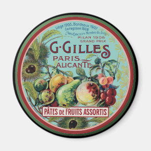Aimant Étiquette français vintage de fruit