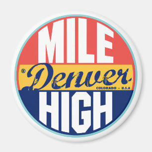 Aimant Étiquette vintage de Denver