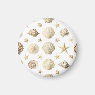 Aimant Étoile de mer coquillage côtier motif sans couture