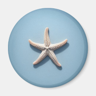 Aimant Étoile de mer exotique avec fond bleu