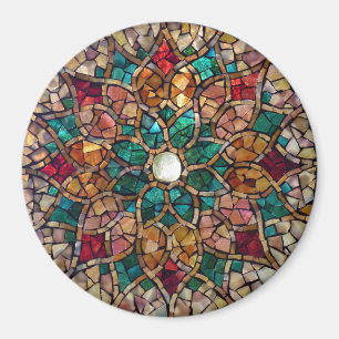 Aimant "étoile de mosaïque en verre souillé