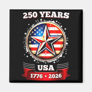 Aimant Étoile patriotique USA 250e anniversaire