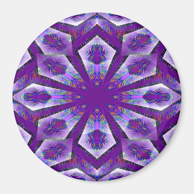 Aimant Étoile psychédélique violette... (Devant)
