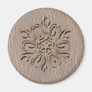 Aimant Étoile simili cuir de fleur molle