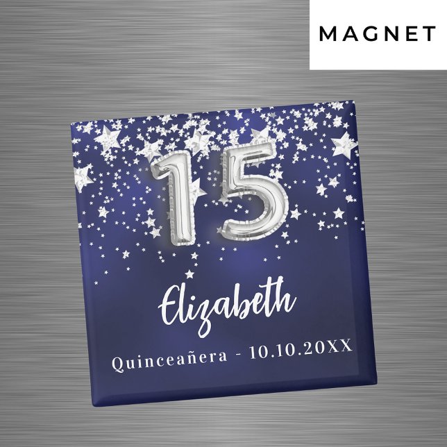 Aimant étoiles bleu marine de Quinceanera (Créateur téléchargé)