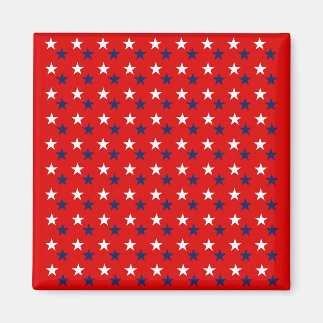 Aimant Étoiles Motifs patriotiques en rouge (Devant)