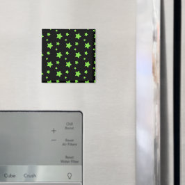 Aimant Étoiles vertes sur motif noir