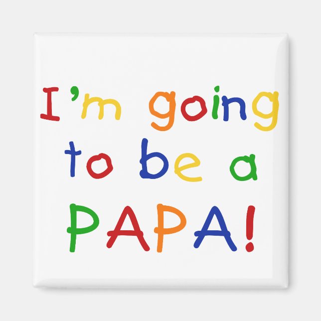 Aimant Être un Papa - Couleurs primaires (Devant)