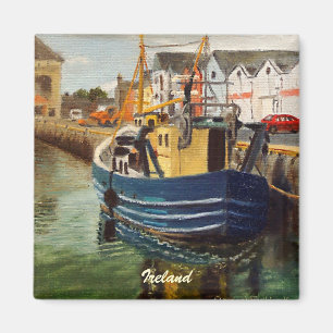 Aimant Étude de couleur du matin dans le port – Scène côt