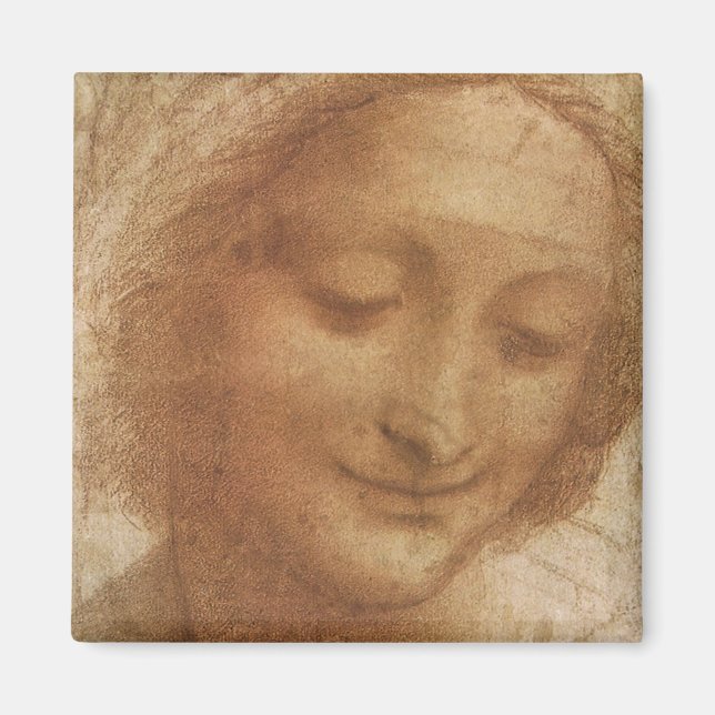 Aimant Étude de portrait de sainte Anne de Léonard de Vin (Devant)