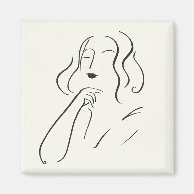 Aimant Étude simple - Esquisse d'une femme (Devant)