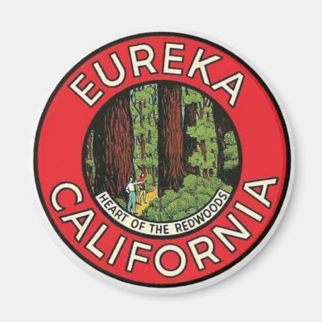 Aimant Eureka California Vintage (Devant)