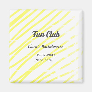 Aimant événement Fun Club enterrement de vie de jeune fil