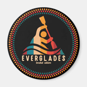 Aimant Everglades rétro Kayak