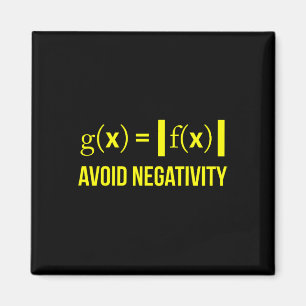 Aimant Évitez la négativité Mathématiques Nerd Geek Étudi