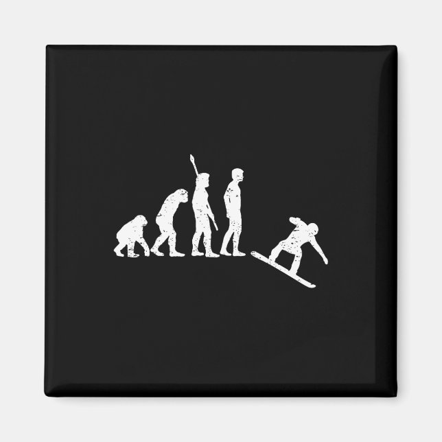 Aimant Evolution du snowboard - Snowboard (Devant)