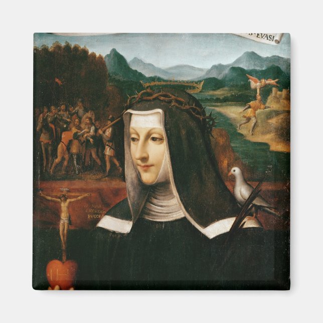 Aimant Ex Voto dédié à Sainte Catherine de Sienne (Devant)