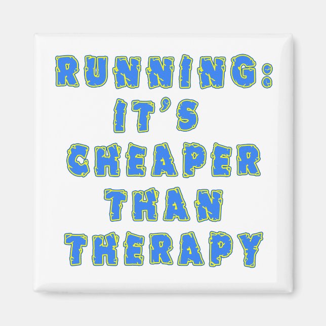 Aimant EXÉCUTION : Tshirts MOINS CHERS QUE LA THÉRAPIE (Devant)