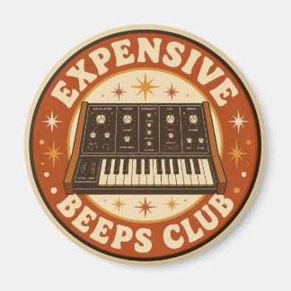 Aimant Expensive Beeps Club – Drôle de Nerd Synth