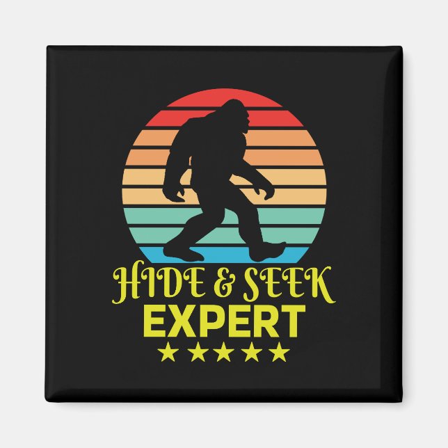 Aimant Expert Bigfoot Cache-Cache Drôle (Devant)