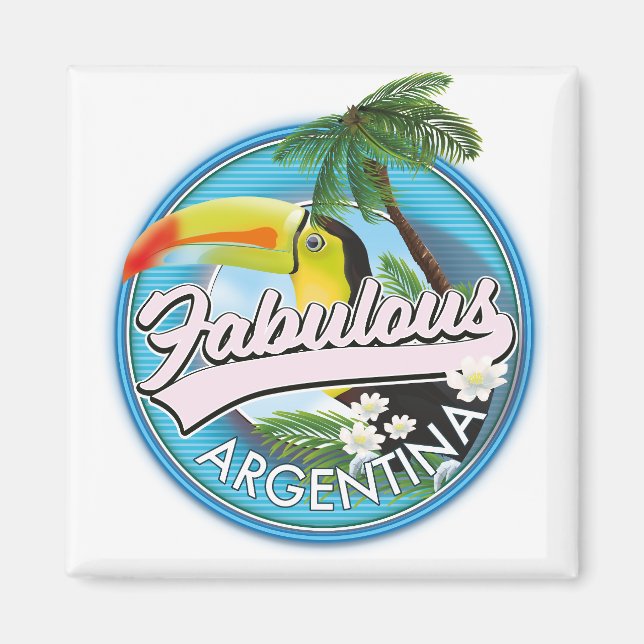 Aimant explorez le fabuleux logo de l'Argentine (Devant)