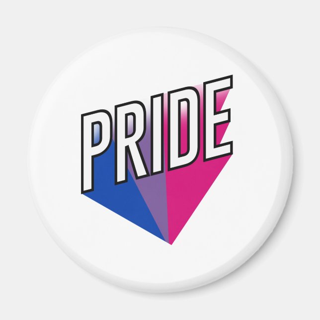 Aimant Explosion de fierté bisexuelle (Devant)