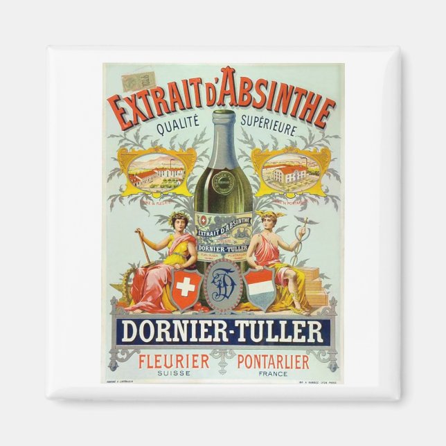 Aimant Extrait d'Absinthe Poster Art (Devant)