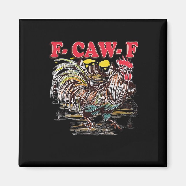 Aimant F-Caw-F Hei Hei Moana Rooster Classic Funny Graphi (Devant)