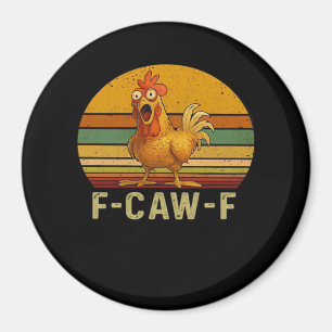 Aimant F-Caw-F Poulet Essentiel Rétro Classique