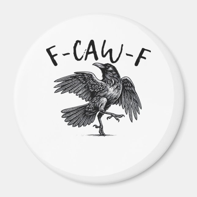 Aimant F Caw F Style Rétro Classique Corbeau (Devant)