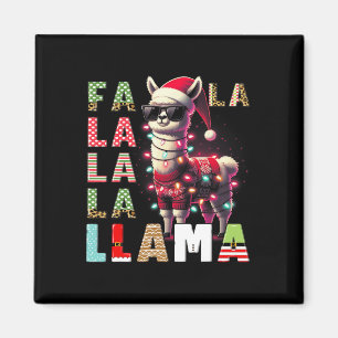Aimant Fa La Llama Funny Llama Amoureux des animaux de No