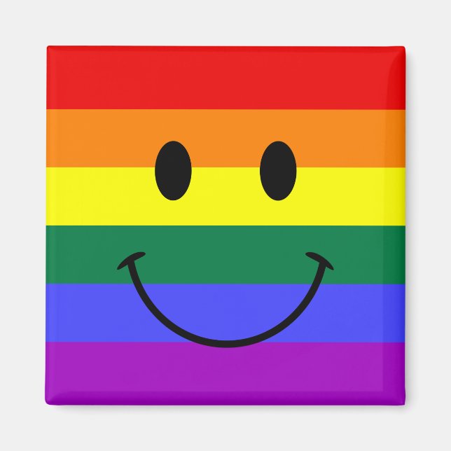 Aimant Face arc-en-ciel (Devant)