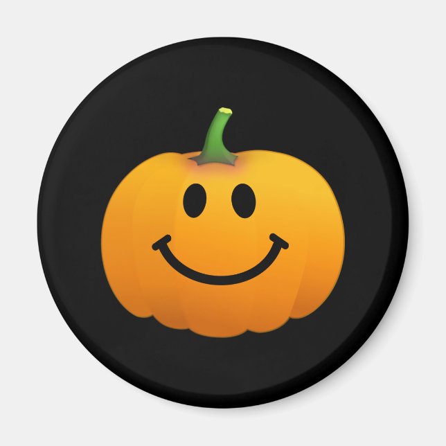 Aimant Face Citrouille d'Halloween (Devant)