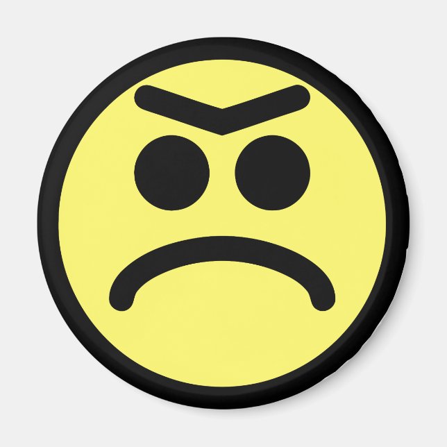 Aimant Face de front de front jaune (Devant)