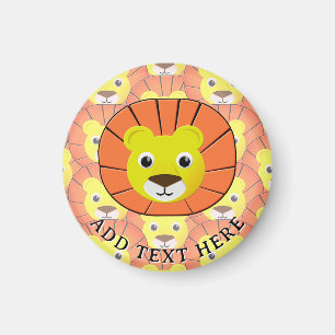 Aimant Face de lion mignonne sur tout le Motif d'impressi