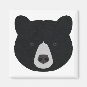 Aimant Face de l'ours noir