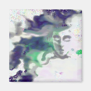 Aimant Face Elvish - dessin numérique, imaginaire Art Mag