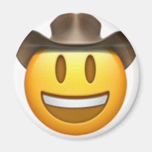Aimant Face émoticône Cowboy