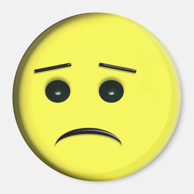 Aimant Face Frowny Jaune (Devant)