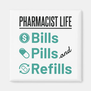 Aimant Facturation à vie du pharmacien pilules et rechar