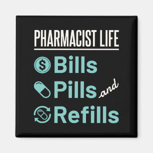 Aimant Facturation à vie du pharmacien pilules et recharg