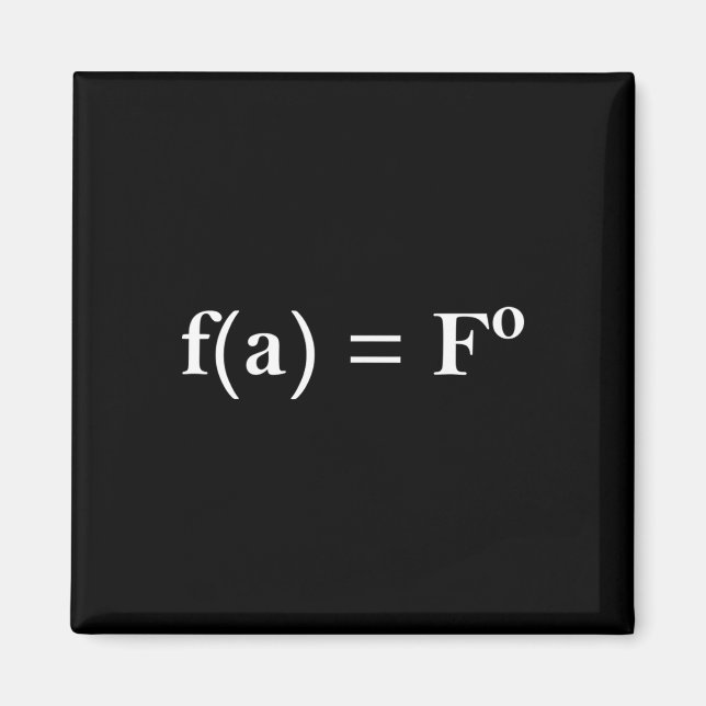 Aimant Fafo Math Equation Funny Novelty Math Teacher Nerd (Devant)