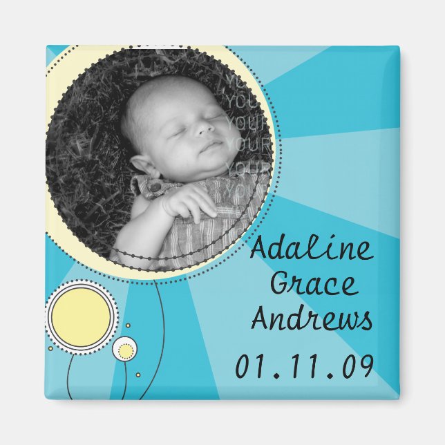 Aimant Faire-part bébé (Devant)