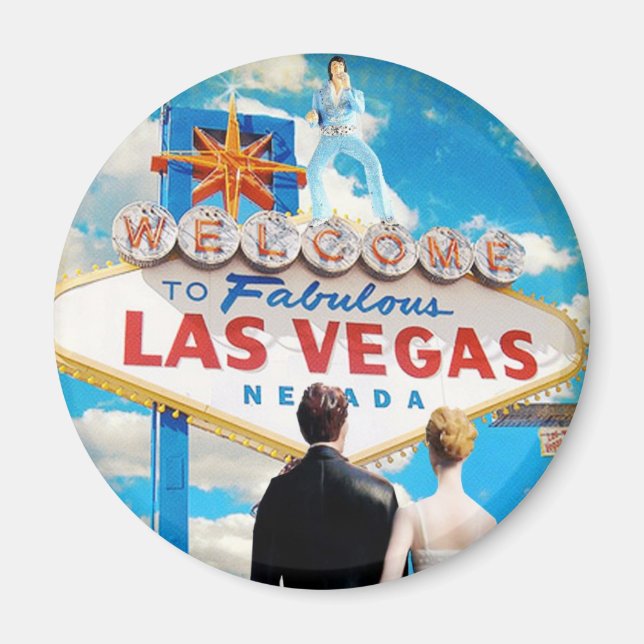 Aimant Faire-part de mariage Las Vegas (Devant)