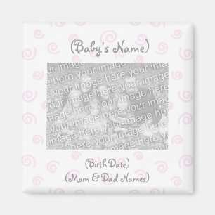 Aimant Faire-part de naissance photo personnalisé Magnet-