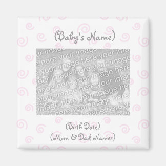 Aimant Faire-part de naissance photo personnalisé Magnet-