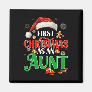 Aimant Faire-part Premier Noël Comme Tante Correspondant 